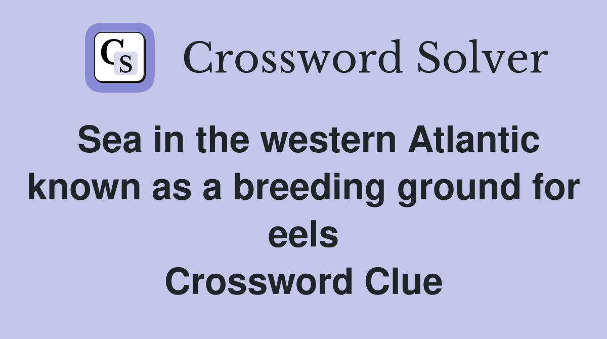 Sea in the western Atlantic known as a breeding ground for eels Crossword Clue