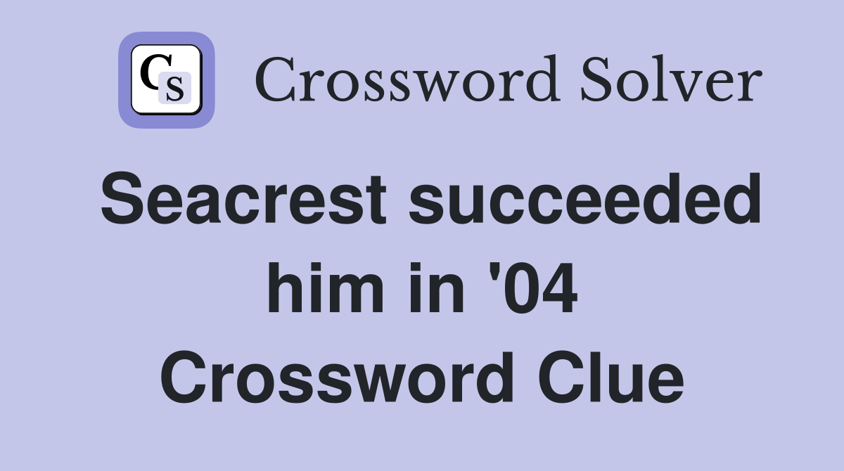 Seacrest succeeded him in '04 Crossword Clue