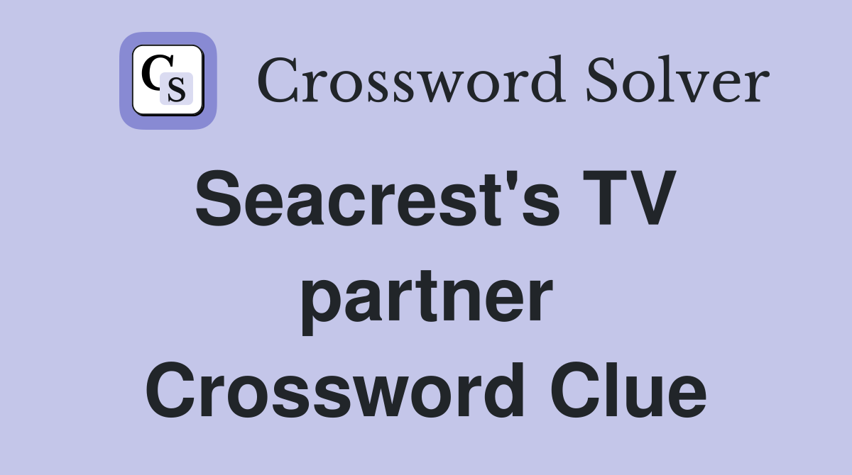 Seacrest's TV partner Crossword Clue
