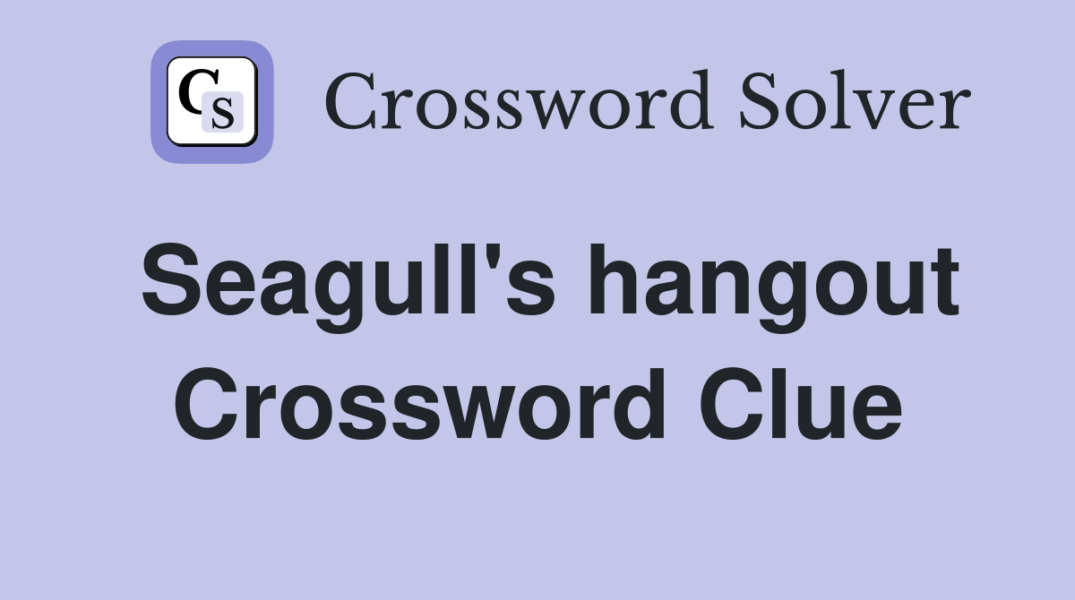Seagull's hangout Crossword Clue