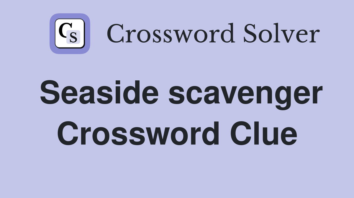 Seaside scavenger Crossword Clue