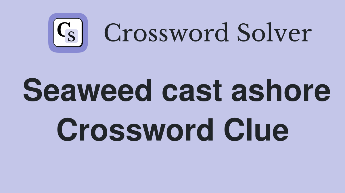 Seaweed cast ashore Crossword Clue