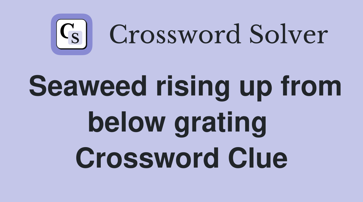 Seaweed rising up from below grating  Crossword Clue