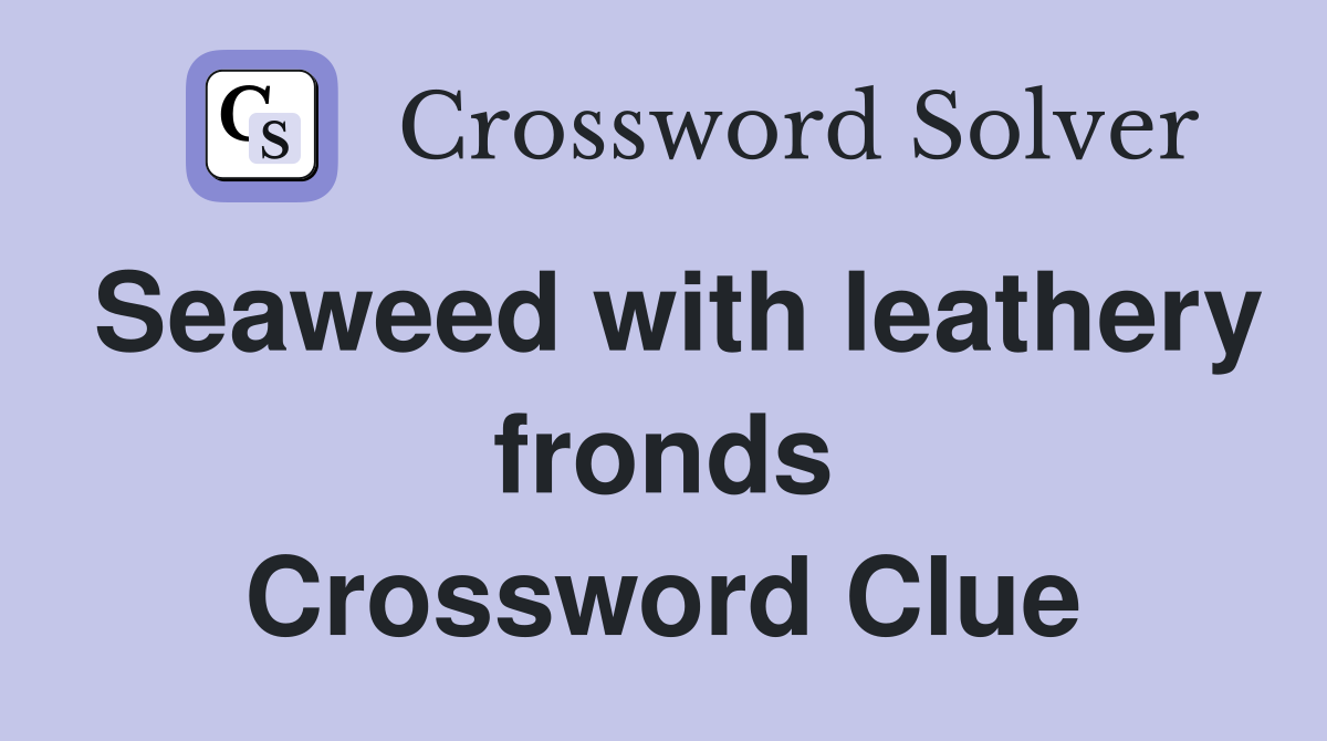 Seaweed with leathery fronds Crossword Clue