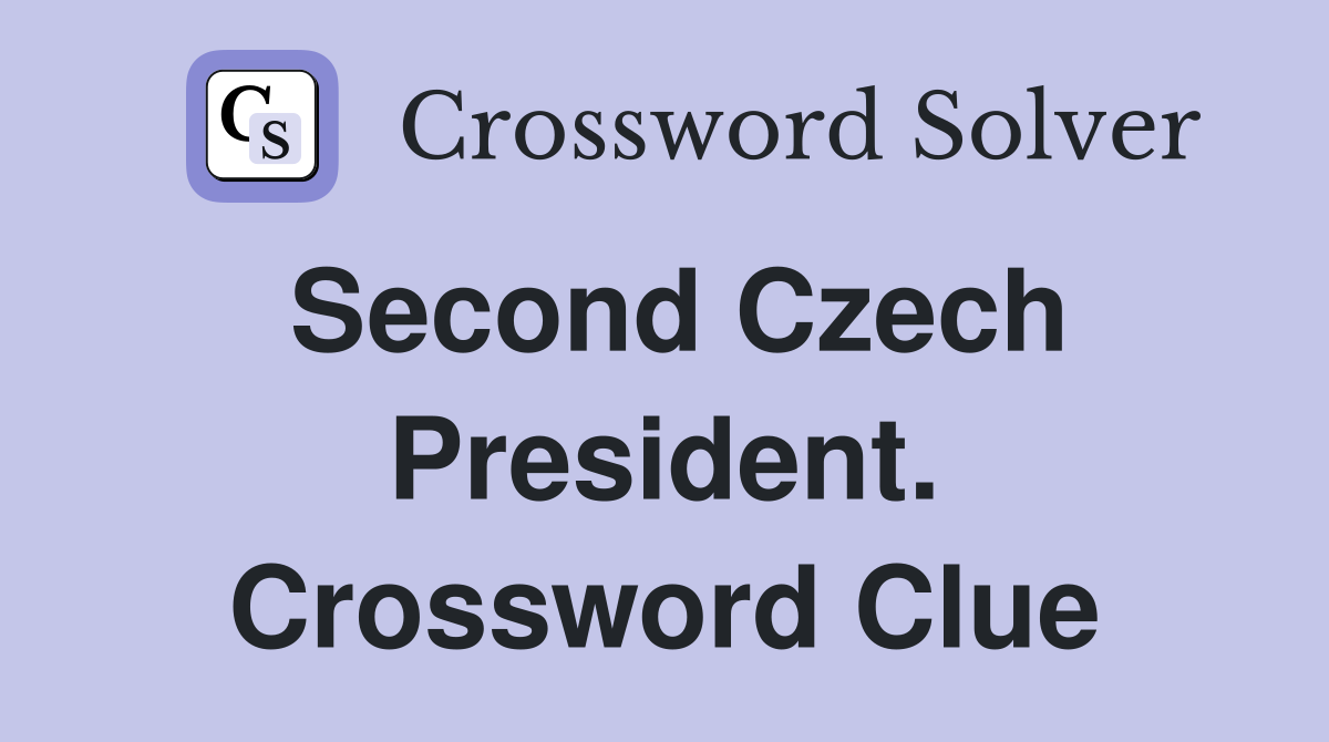 Second Czech President. Crossword Clue