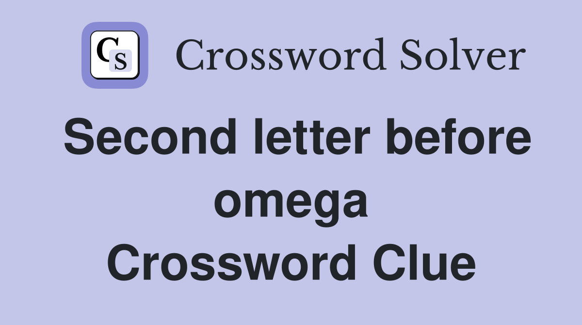 Second letter before omega Crossword Clue