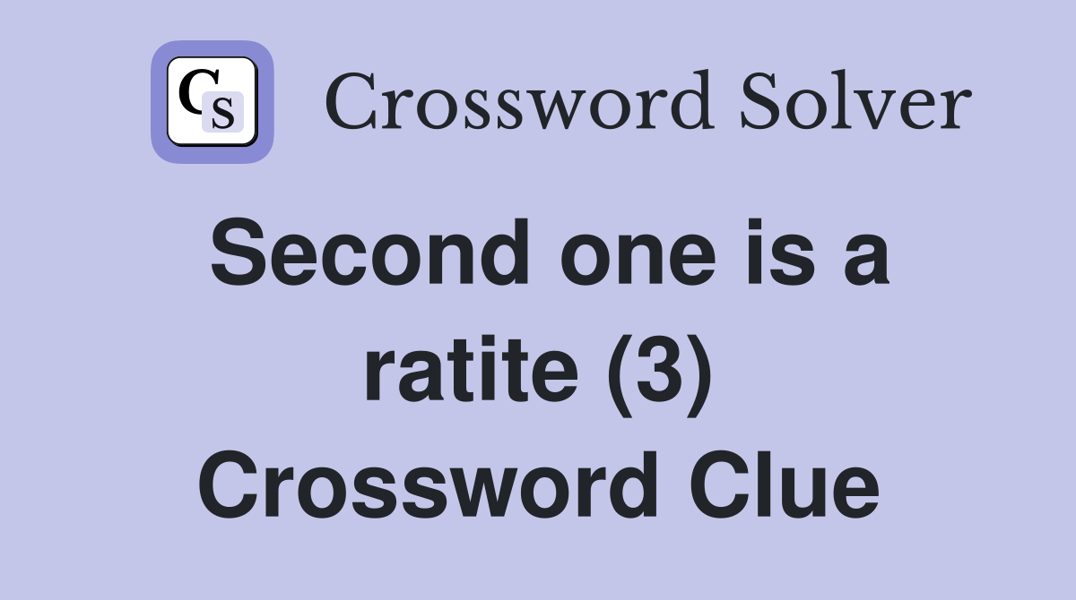 Second one is a ratite (3) Crossword Clue