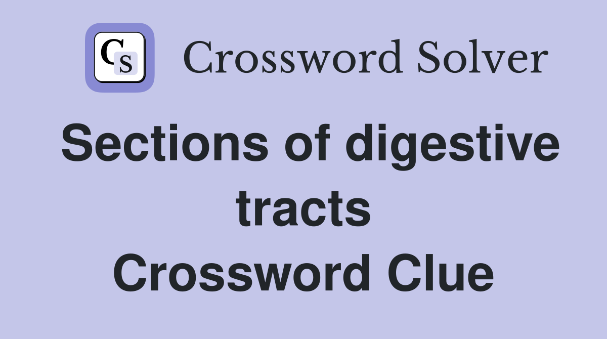 Sections of digestive tracts Crossword Clue