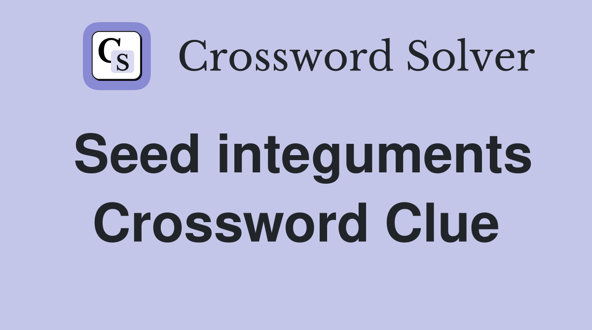 Seed integuments Crossword Clue