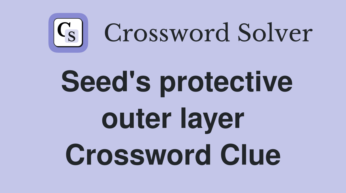Seed's protective outer layer Crossword Clue