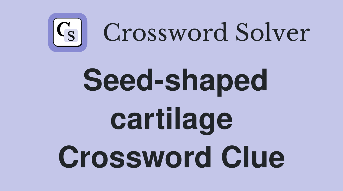 Seed-shaped cartilage Crossword Clue