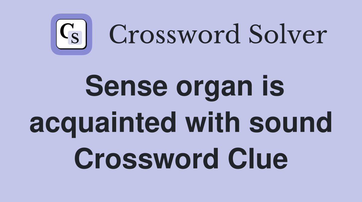 Sense organ is acquainted with sound Crossword Clue