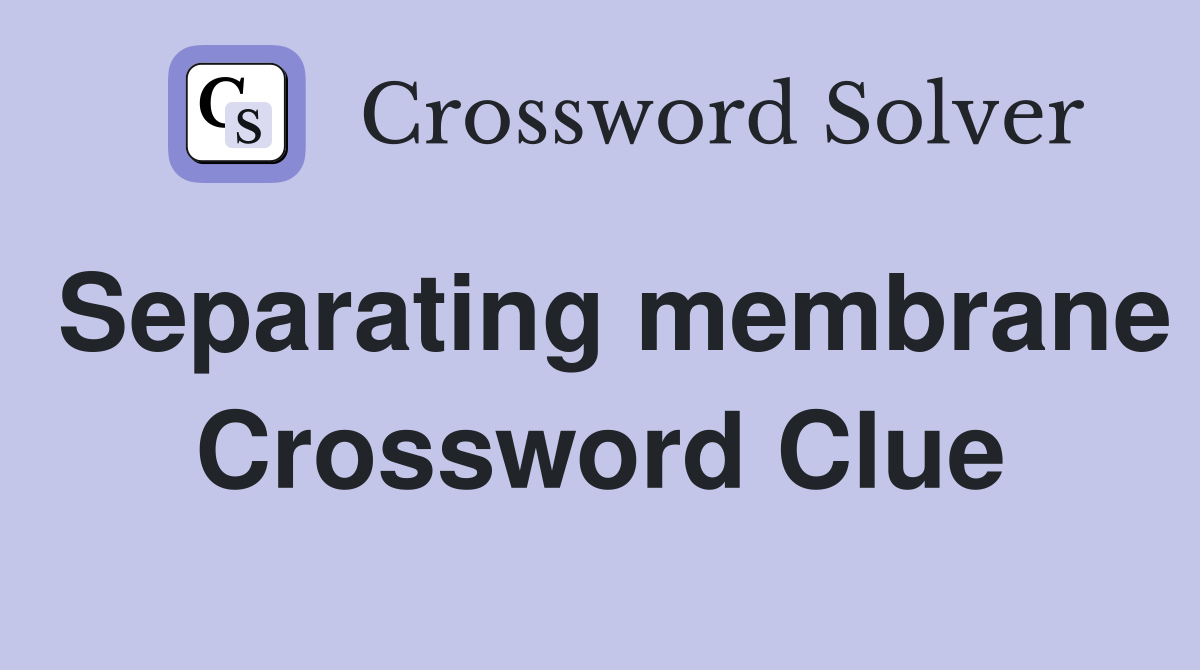 Separating membrane Crossword Clue