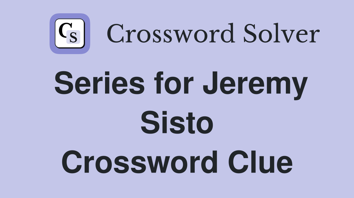 Series for Jeremy Sisto Crossword Clue