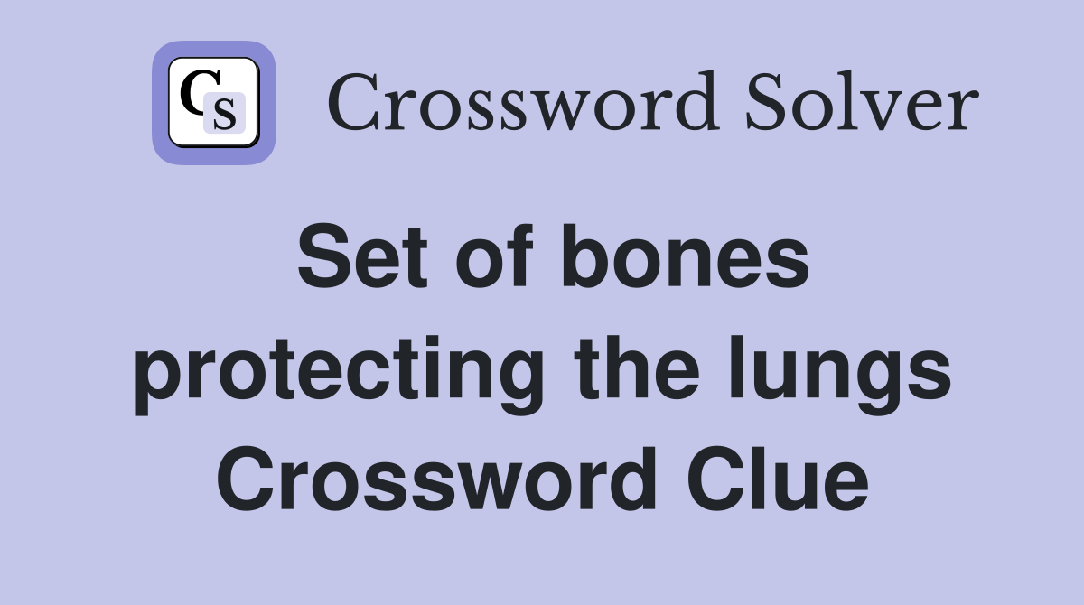 Set of bones protecting the lungs Crossword Clue