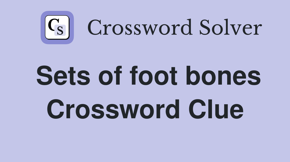 Sets of foot bones Crossword Clue