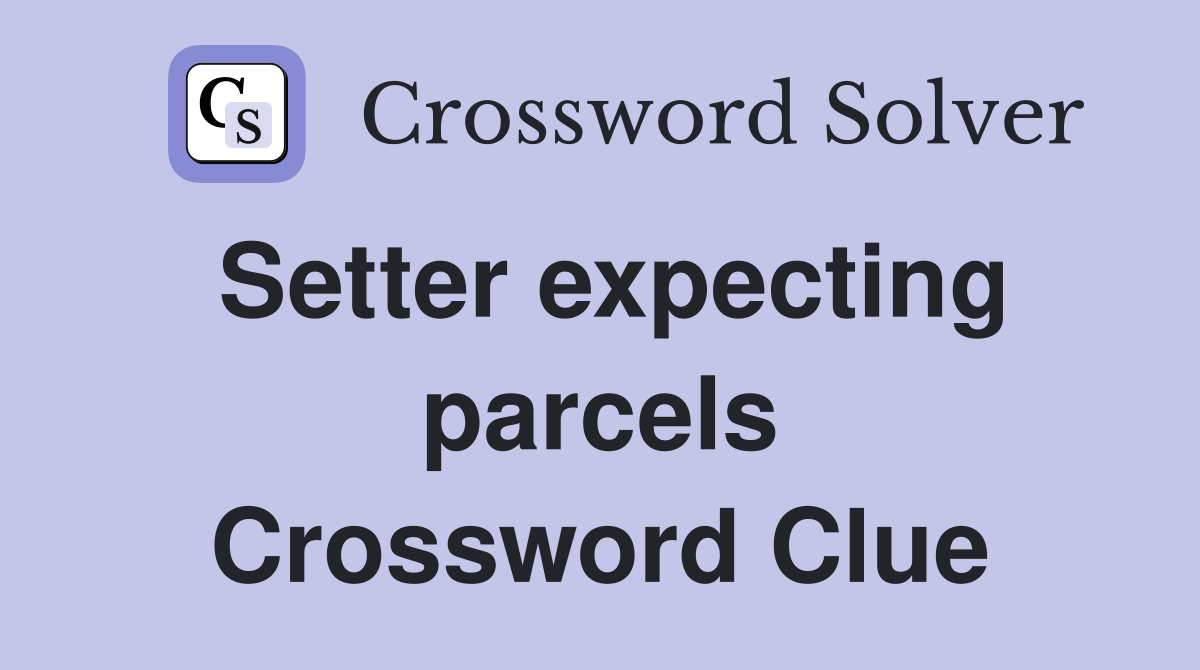 Setter expecting parcels Crossword Clue