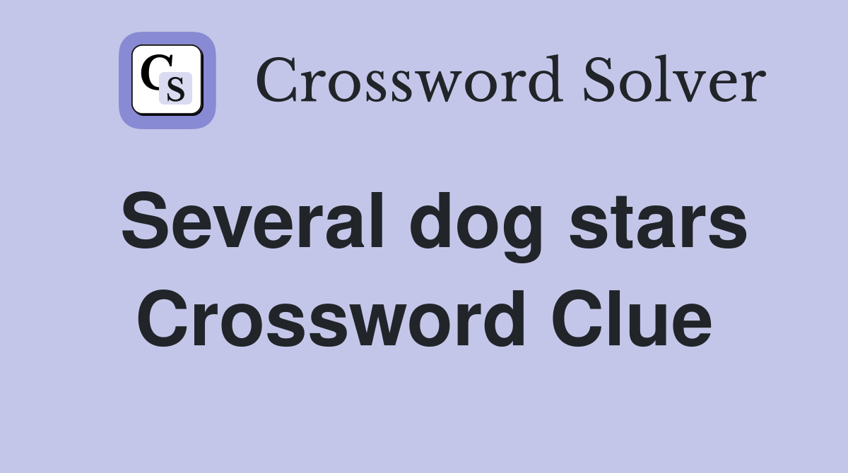 Several dog stars Crossword Clue