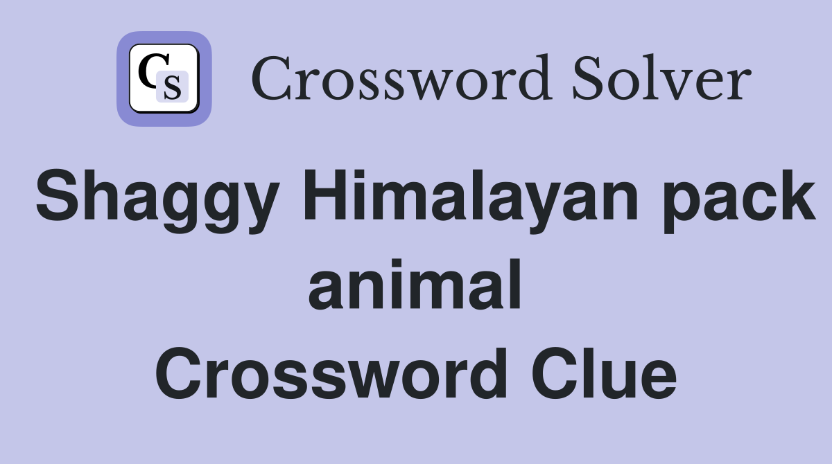 Shaggy Himalayan pack animal Crossword Clue