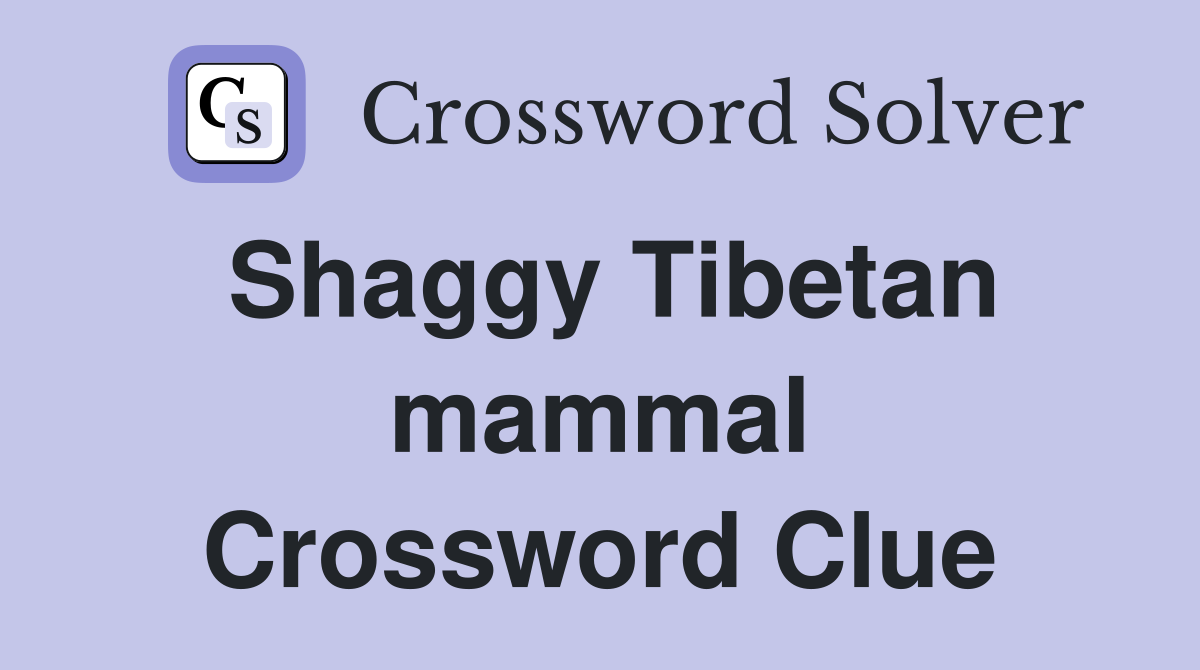 Shaggy Tibetan mammal Crossword Clue