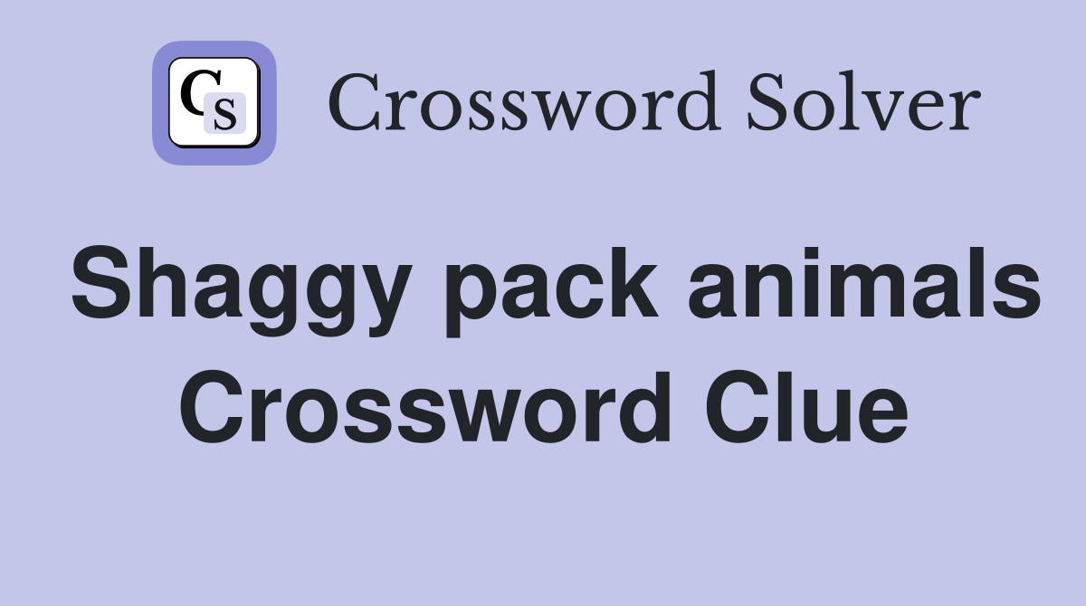 Shaggy pack animals Crossword Clue