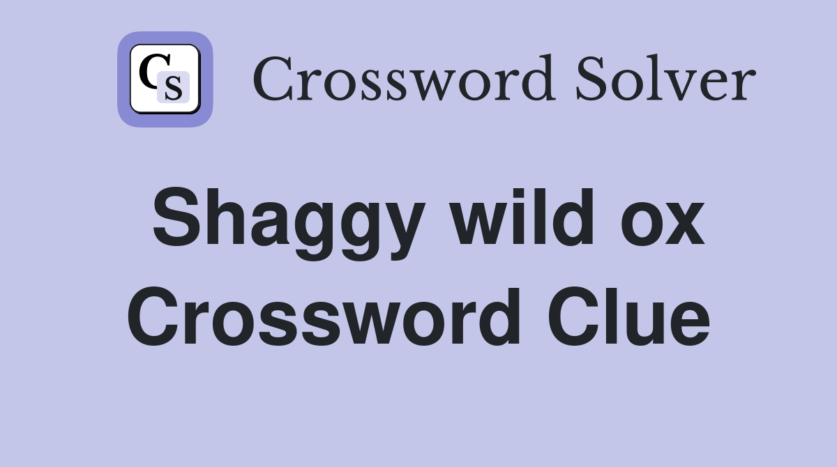 Shaggy wild ox Crossword Clue