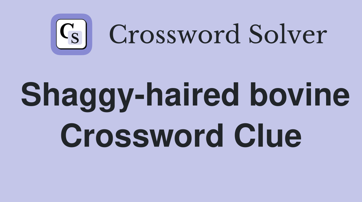 Shaggy-haired bovine Crossword Clue