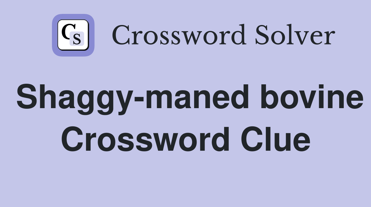 Shaggy-maned bovine Crossword Clue