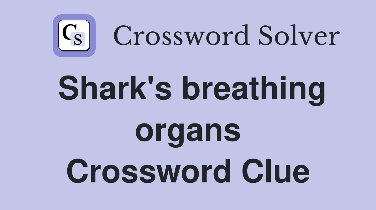 Shark's breathing organs Crossword Clue