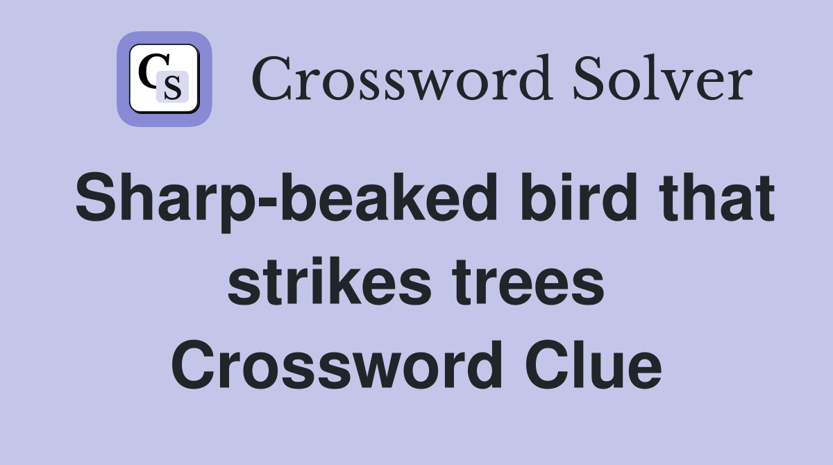 Sharp-beaked bird that strikes trees Crossword Clue