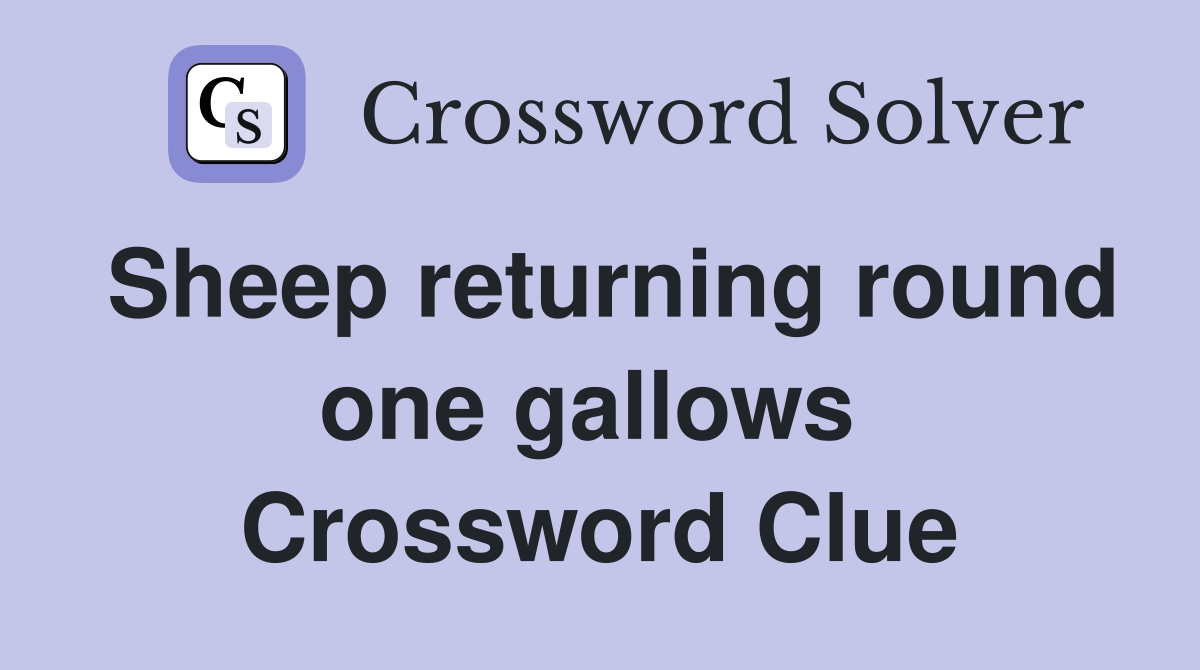 Sheep returning round one gallows  Crossword Clue