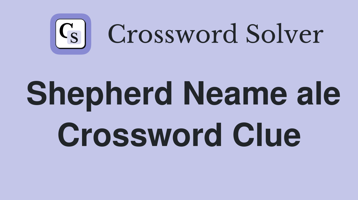 Shepherd Neame ale Crossword Clue