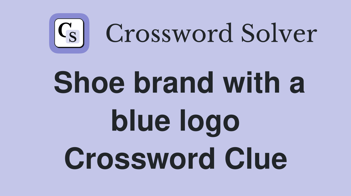 Shoe brand with a blue logo Crossword Clue