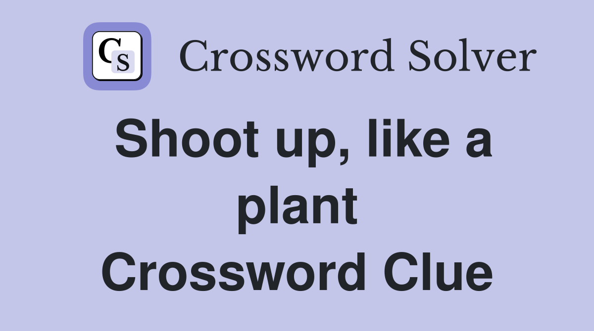 Shoot up, like a plant Crossword Clue