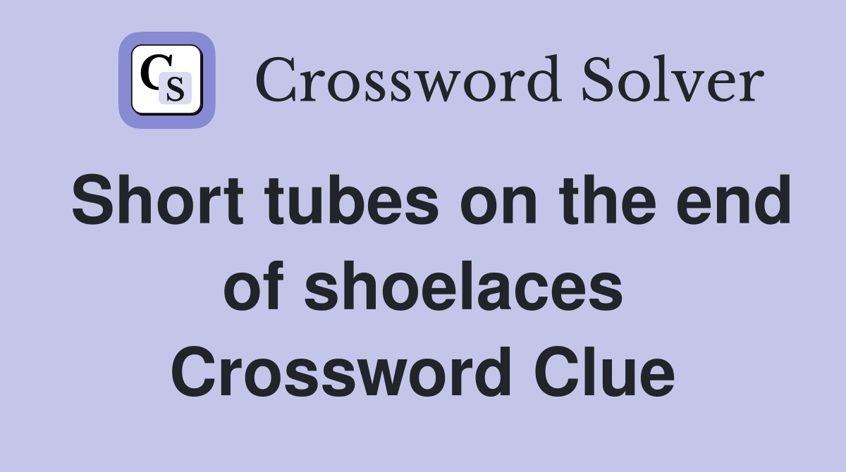 Short tubes on the end of shoelaces Crossword Clue