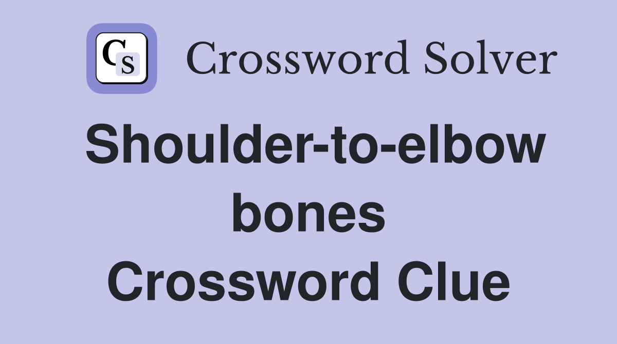 Shoulder-to-elbow bones Crossword Clue