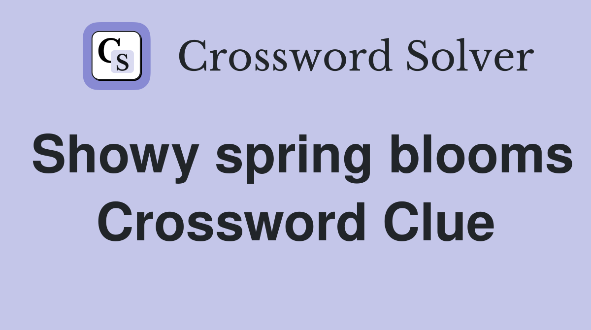 Showy spring blooms Crossword Clue