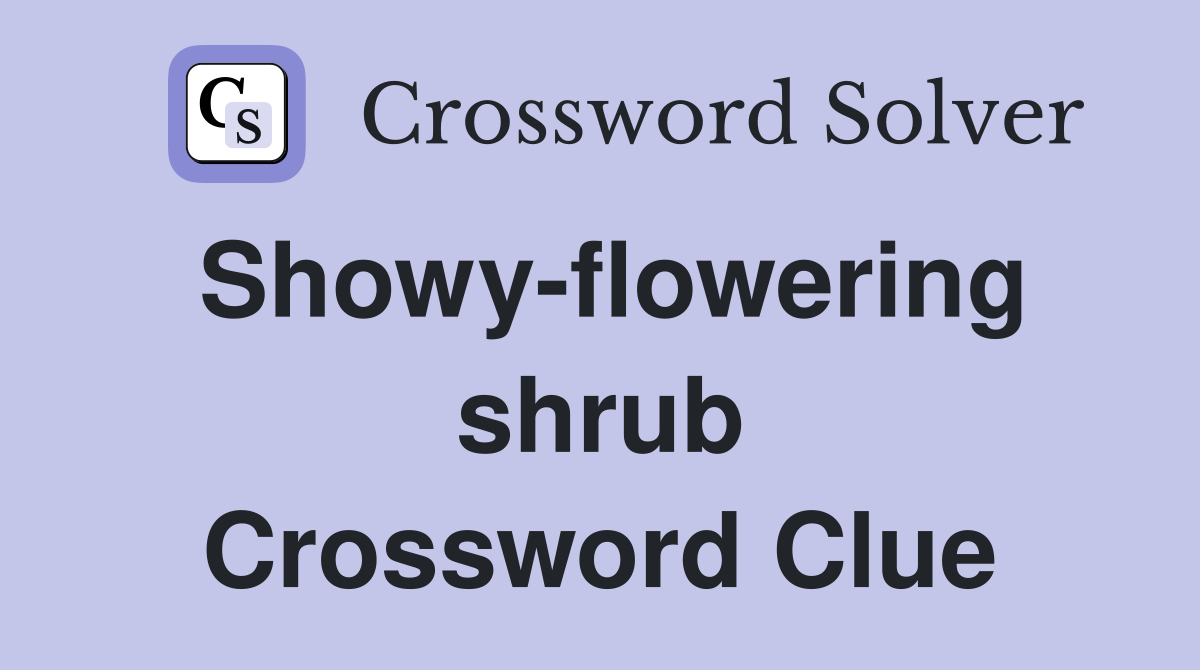 Showy-flowering shrub Crossword Clue
