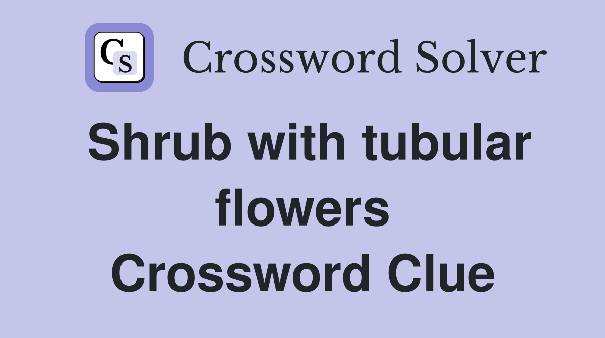Shrub with tubular flowers Crossword Clue
