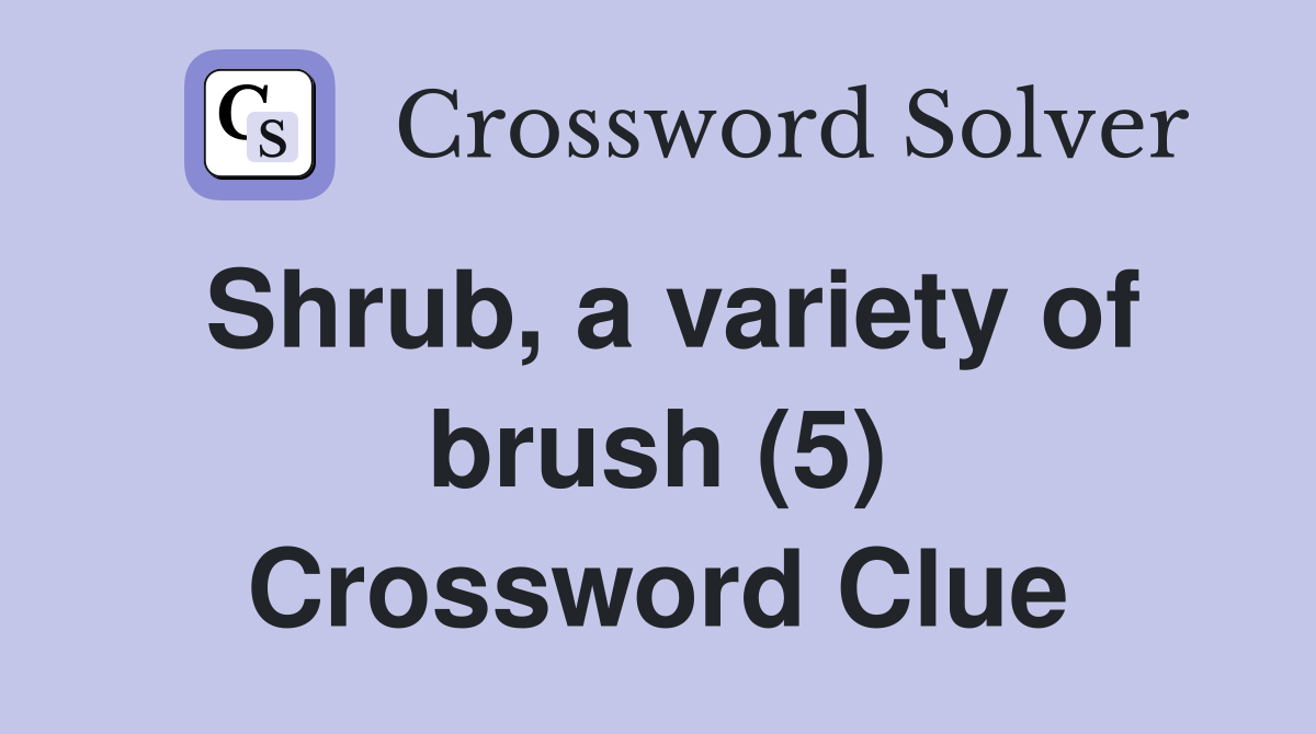 Shrub, a variety of brush (5) Crossword Clue
