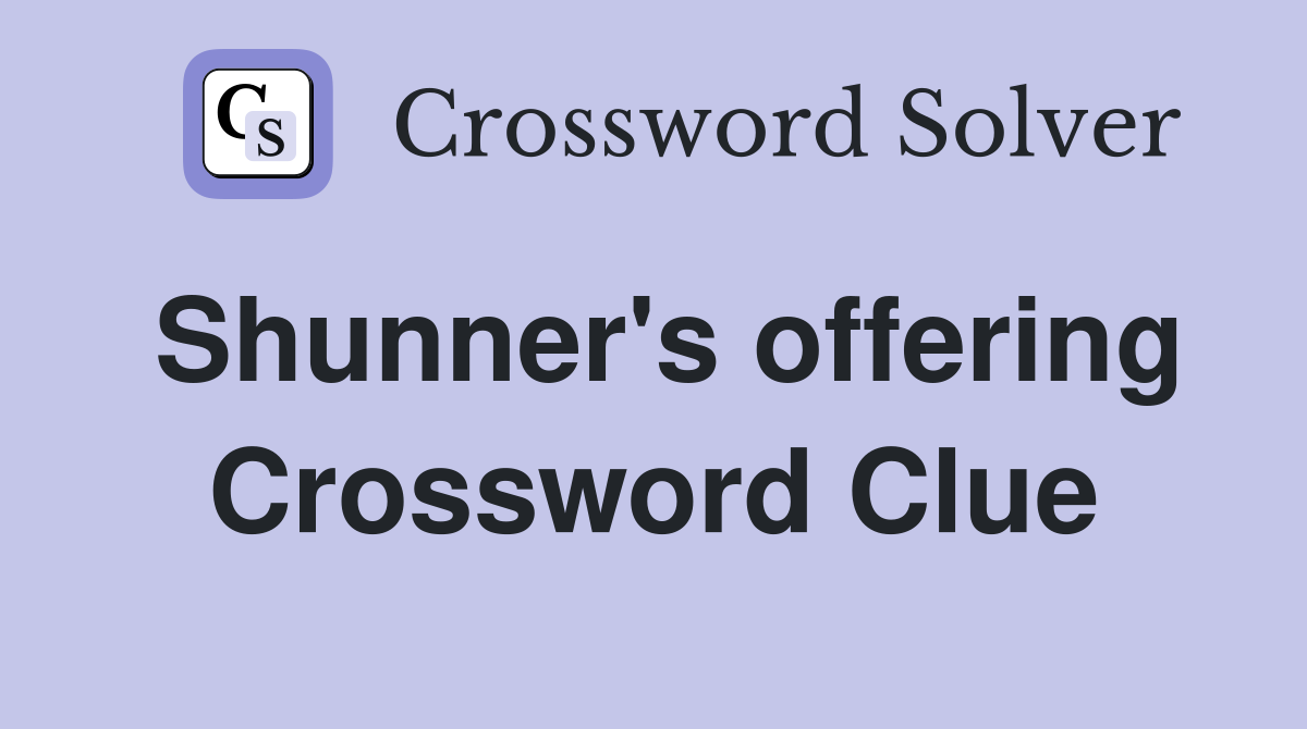 Shunner's offering Crossword Clue