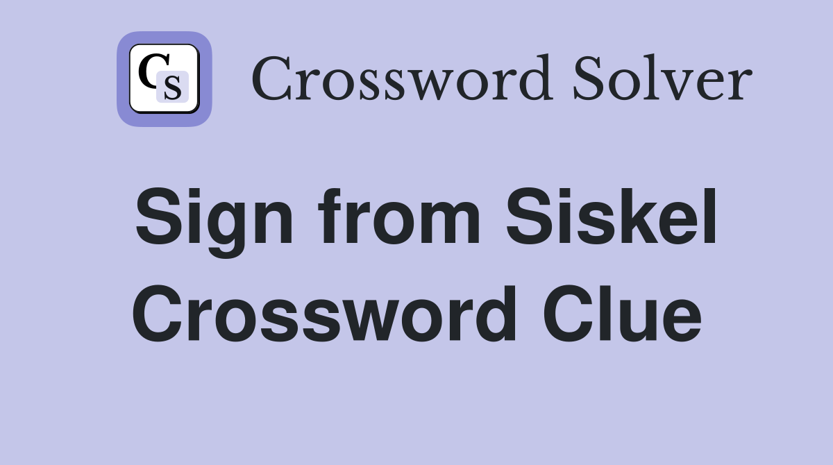 Sign from Siskel Crossword Clue