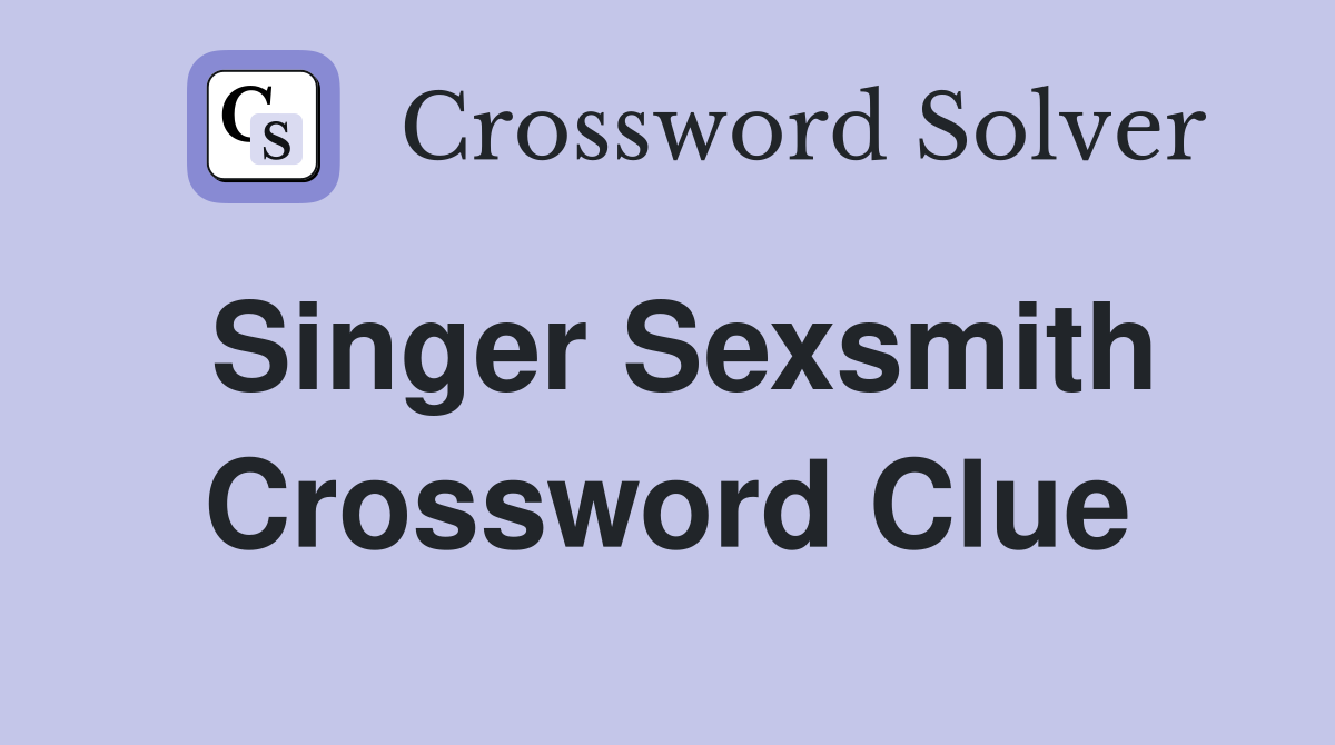Singer Sexsmith Crossword Clue