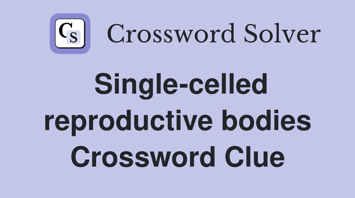 Single-celled reproductive bodies Crossword Clue