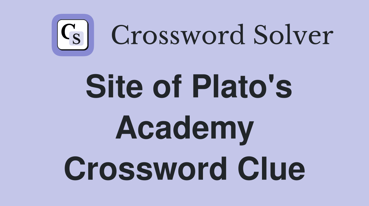 Site of Plato's Academy Crossword Clue