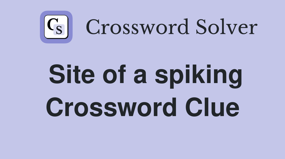 Site of a spiking Crossword Clue