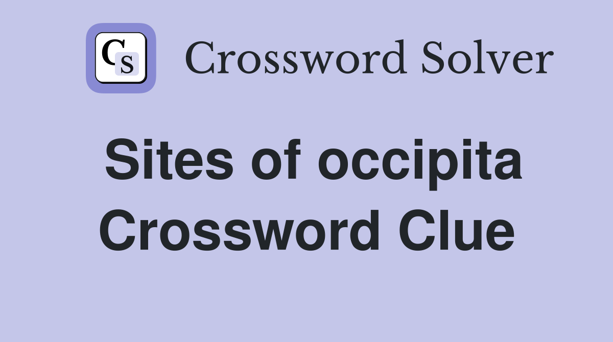 Sites of occipita Crossword Clue