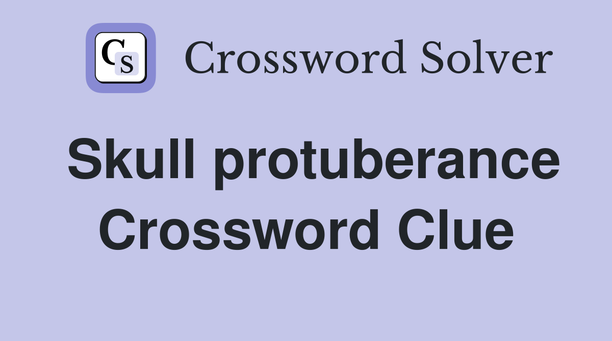 Skull protuberance Crossword Clue