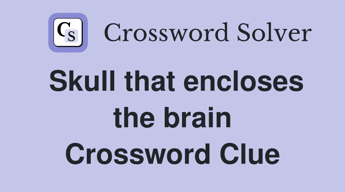 Skull that encloses the brain Crossword Clue