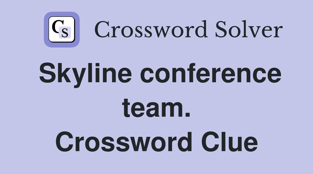 Skyline conference team. Crossword Clue